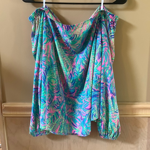 Lilly Pulitzer long sleeve off the shoulder 90% silk/ 10% spandex size small/ s - Picture 1 of 4